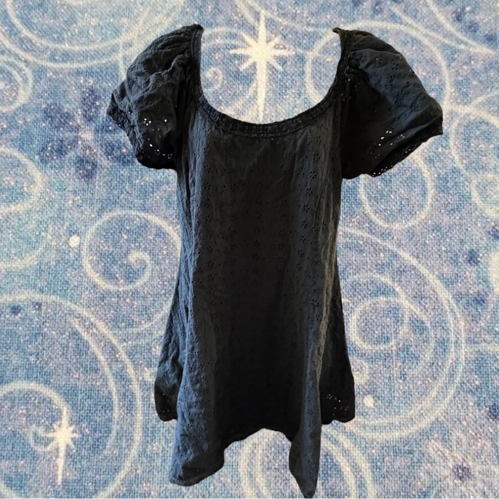 Betsey Johnson Black pointelle dress